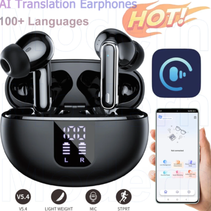 Los auriculares TWS ANC con función de traducción de IA mejorada para admitir la interpretación simultánea y la grabación de reuniones, los auriculares TWS con función de actualización